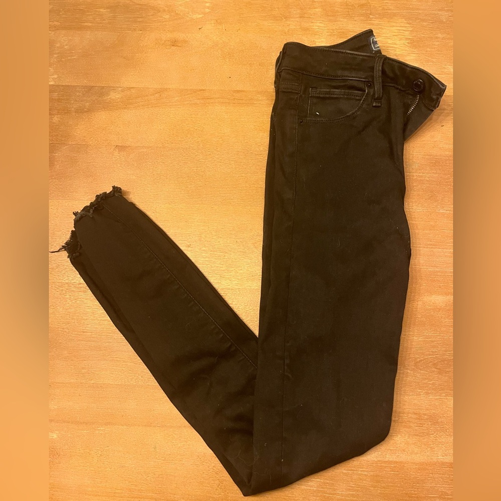Abercrombie & Fitch Simone High Rise Black Ankle Jeans size 0L